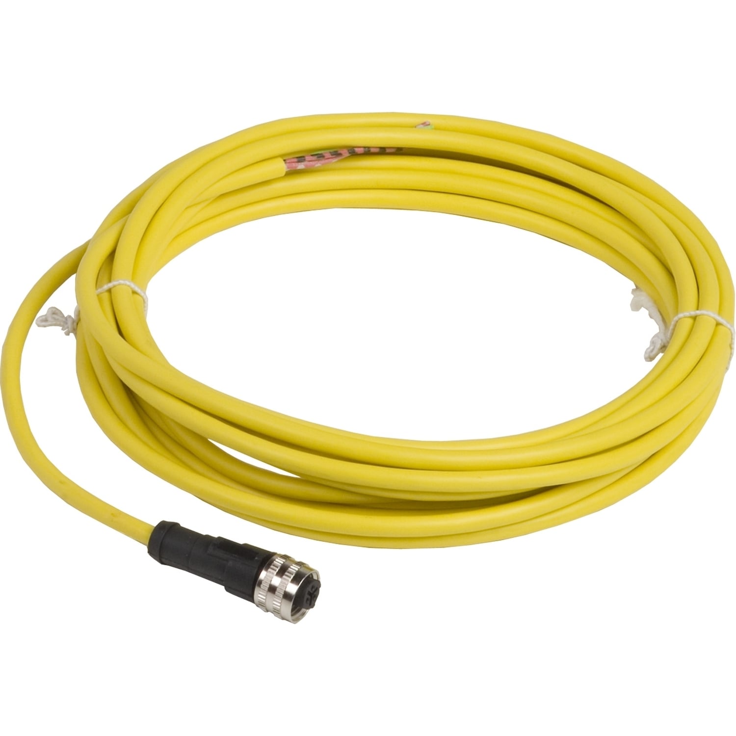 Pre wired connectors XZ, straight female, 1/2"20 UNF, 3 pins, cable PVC 5 m