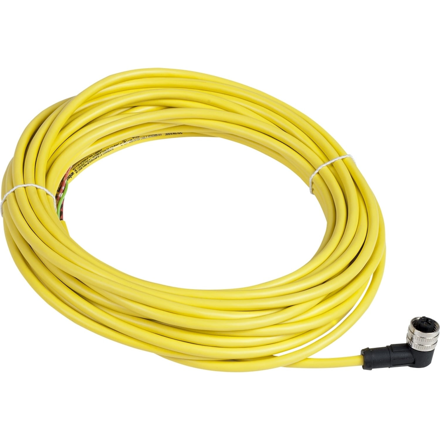 Pre wired connectors XZ, elbowed female, 1/2"20 UNF, 3 pins, cable PVC 10 m