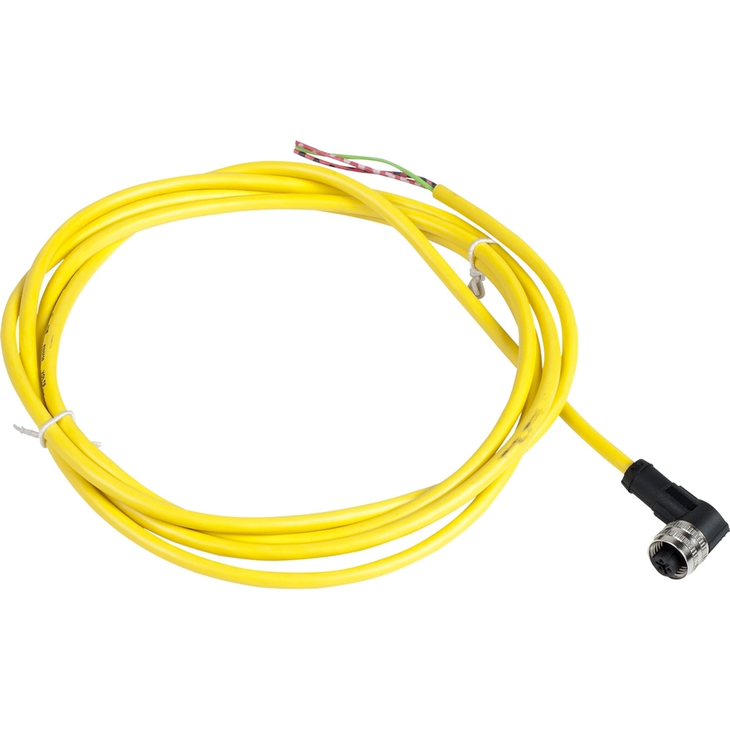 Pre wired connectors XZ, elbowed female, 1/2"20 UNF, 3 pins, cable PVC 2 m