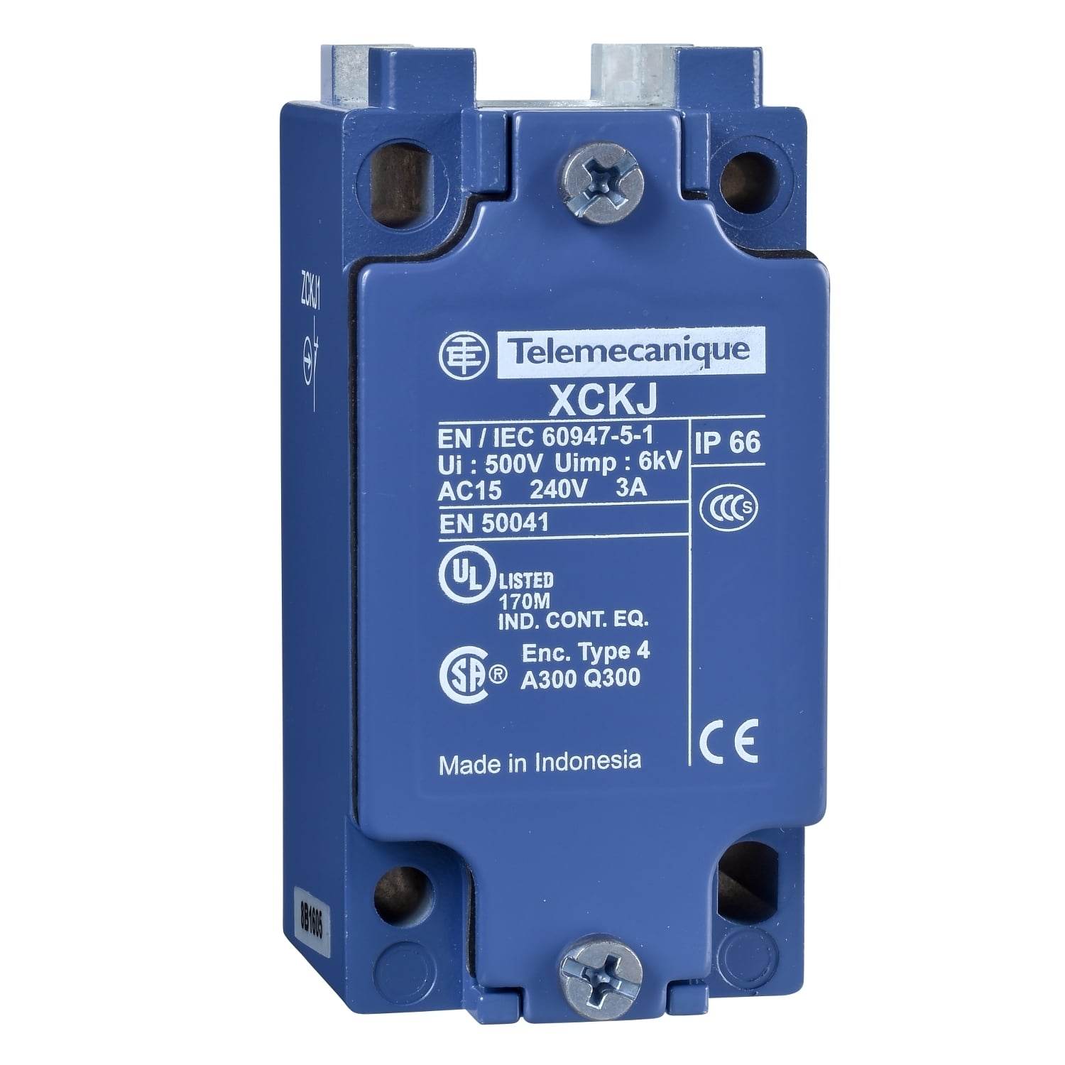 Limit switch body, Limit switches XC Standard, ZCKJ, fixed, w/o display, 1NC+1 NO, snap action, 1/2"NPT