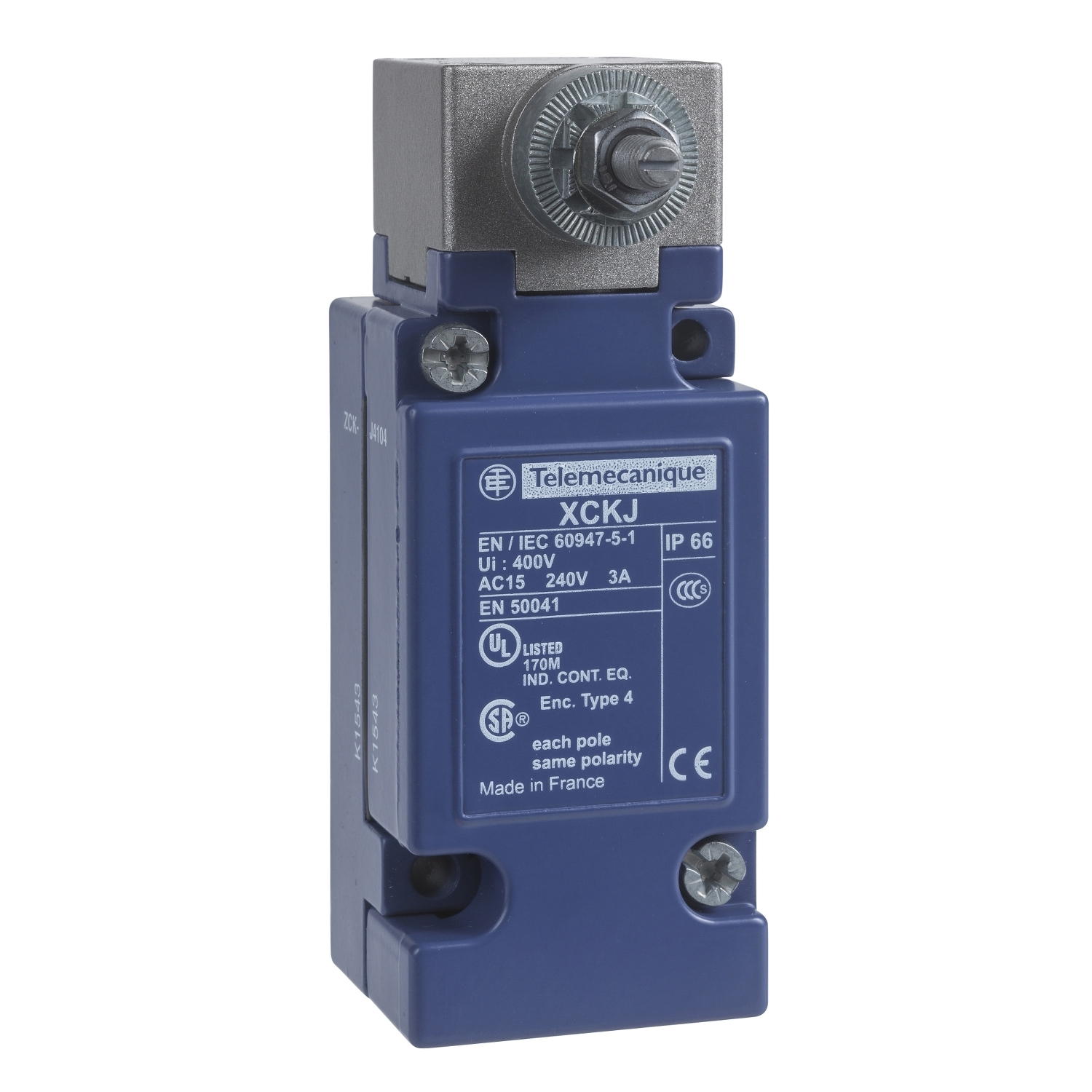 Limit switch body with spring return rotary head, Limit switches XC Standard, ZCKJ, w/o lever, plug in, 2C/O, snap, Pg13