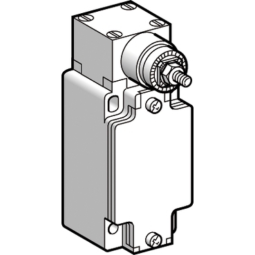 Limit switch body with spring return rotary head, Limit switches XC Standard, ZCKJ, w/o lever, plug in, 2C/O, snap, 1/2"NPT