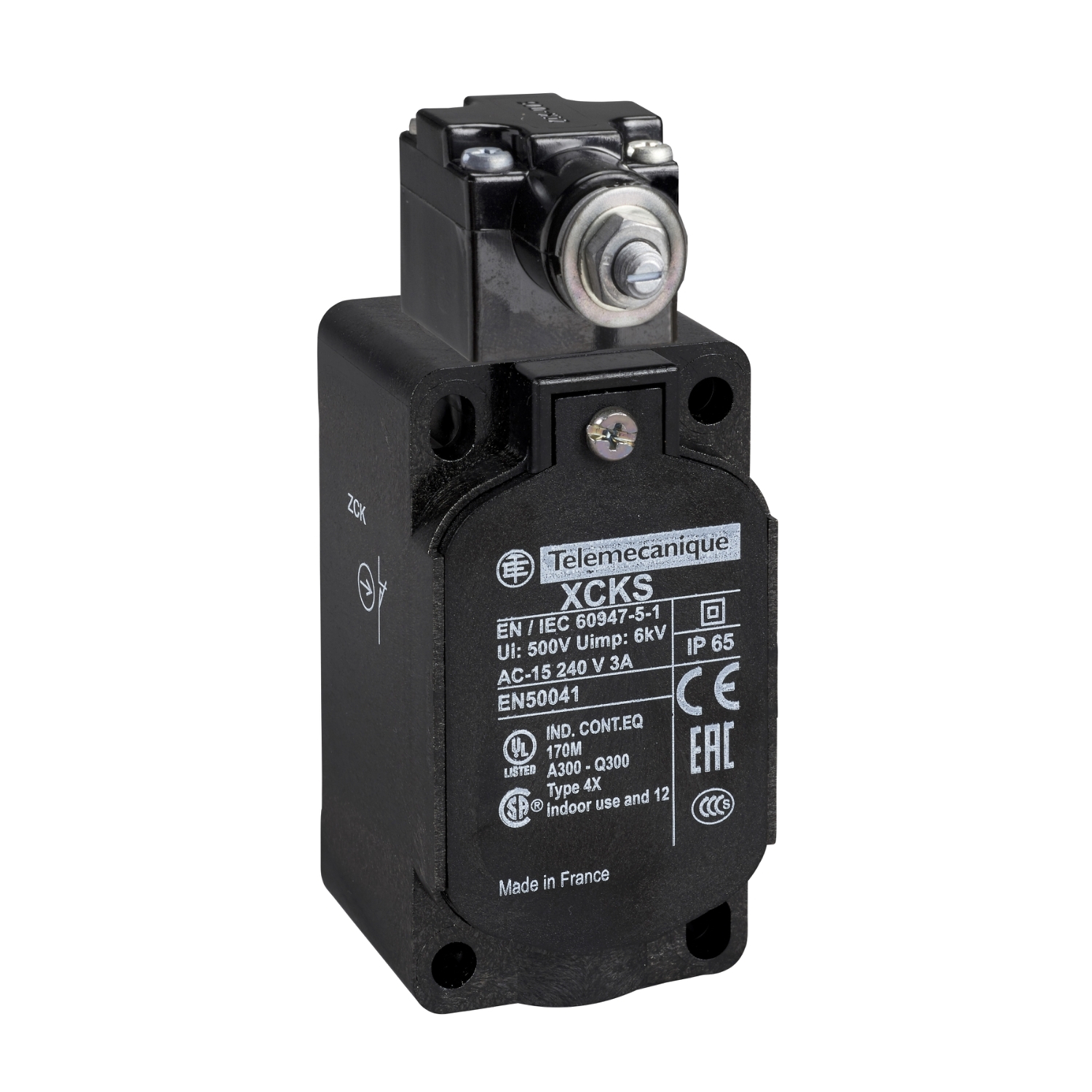 Limit switch body with spring return rotary head, Limit switches XC Standard, ZCKS, w/o op. lever, 2C/O, snap action, Pg13.5