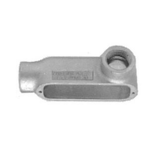 Type LR Conduit Body, 1/2 inch, Malleable Iron, Triple-Coat (Zinc Electroplate/Chromate/Epoxy Powder Coat)