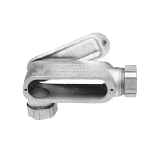 Unilet; Form 35 Type LR Conduit Outlet Body; 1-1/2 Inch Hub, Malleable Iron, Triple Coat (Zinc Electroplate, Chromate and Epoxy Powder Coated)