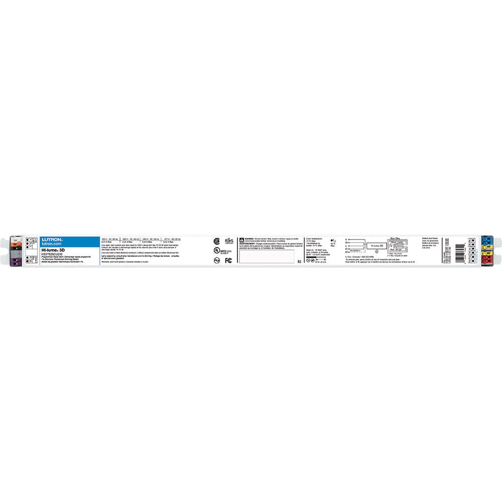 Hi-lume 3D 1 percent 3-Wire and EcoSystem Digital Link Controlled T8 Linear and U-Bent, 2 lamps, ballast factor of 1.00, C-can, 25W