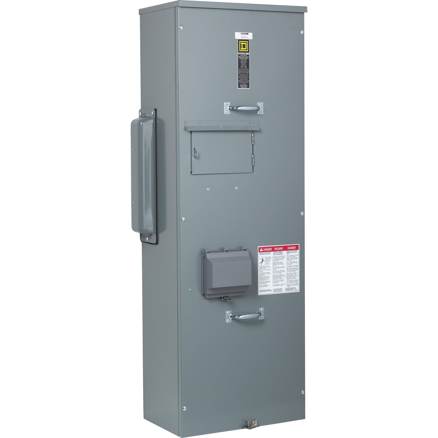Main fusible (Class T) switch unit, EZ Meter-Pak, 600A, 120/240VAC, 1ph/3W, 600A bus, OH/UG, Type 3R