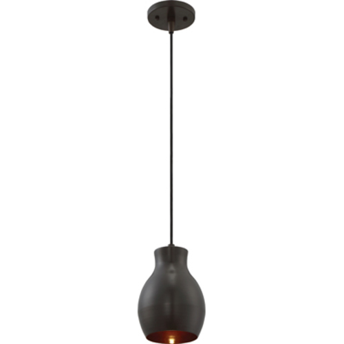VESSEL 1 LT LED MINI PENDANT FIXTURE BRZ/CA