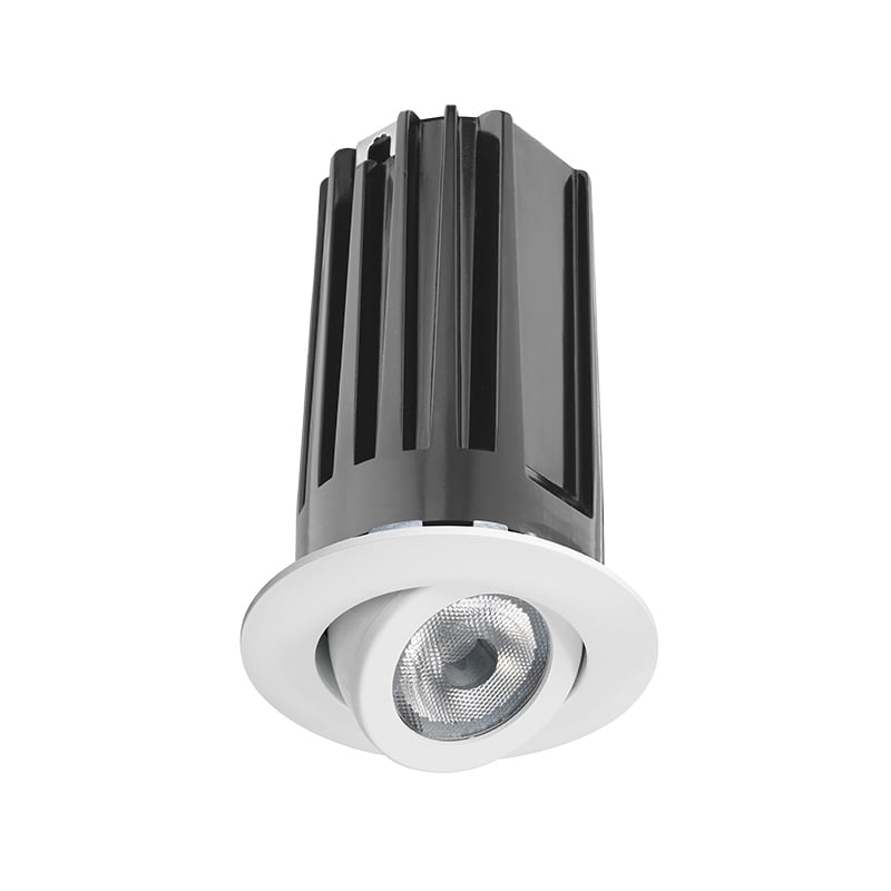 2" LED Gen 2 Round Trim Module, 2700K, 90 CRI, Flood, White Cone, White Trim Ring