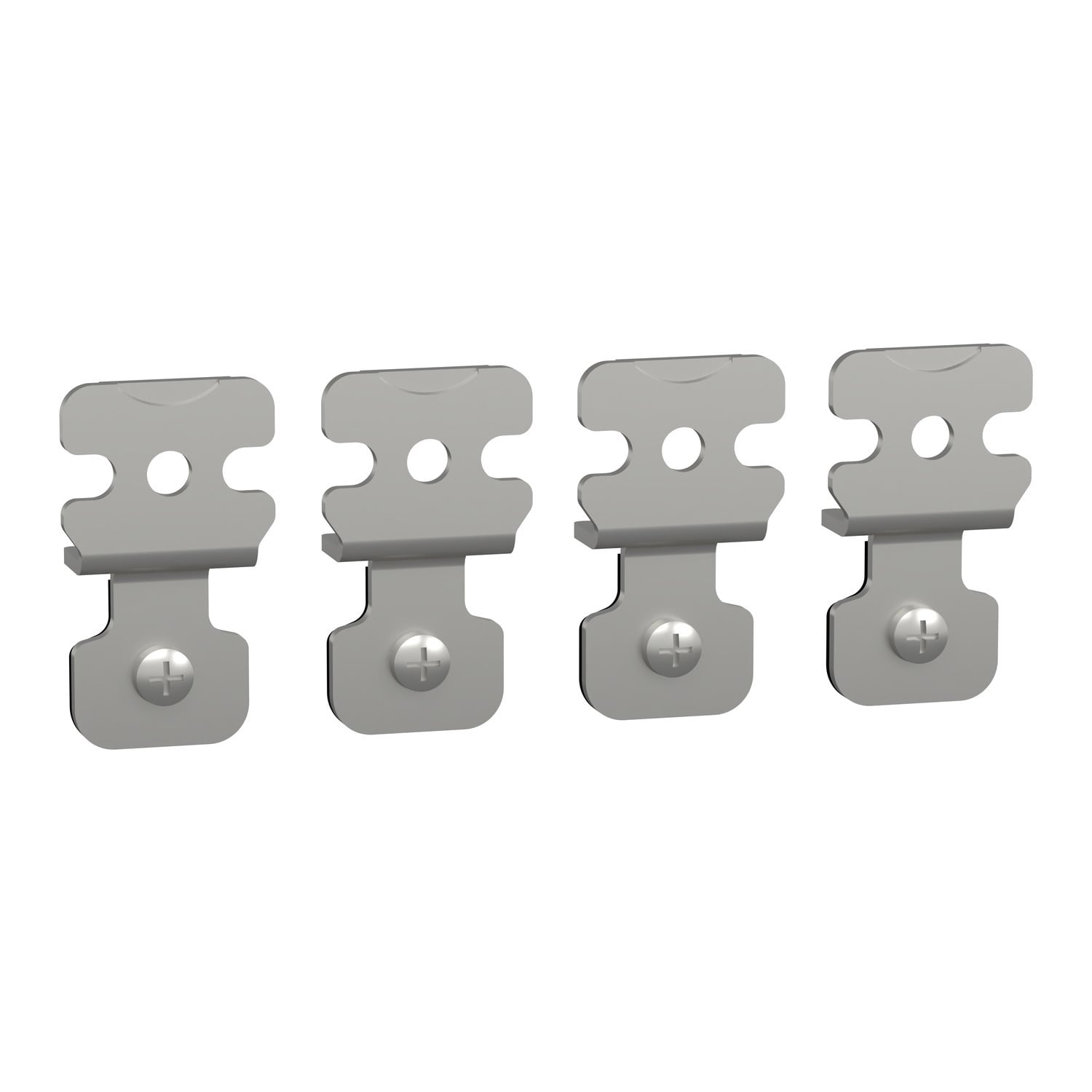 Set of 4 wall fixing lugs, made of steel. For PanelSeT S3D enclosure