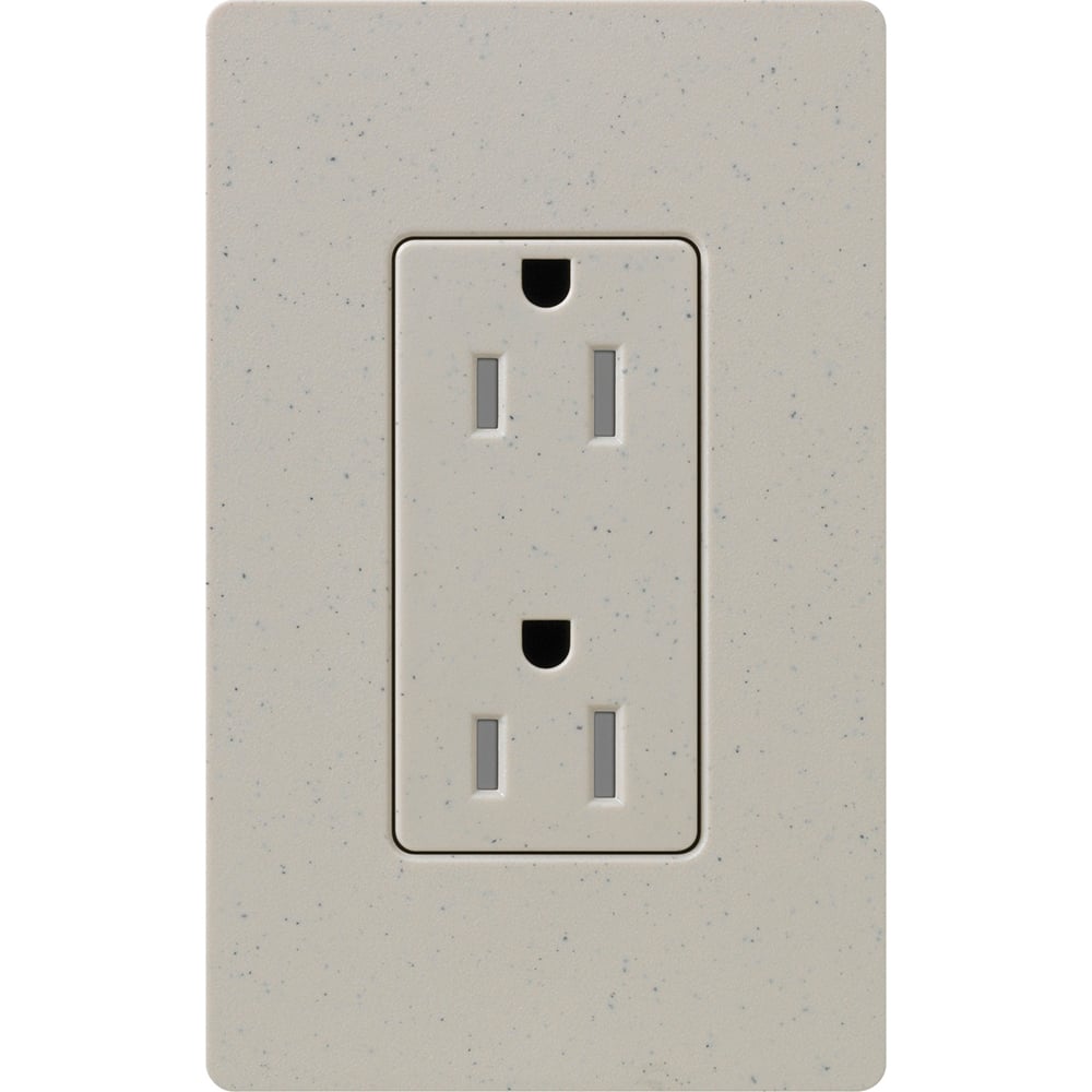 Claro, Satin, Tamper-resistant receptacle, 125V/15A in stone