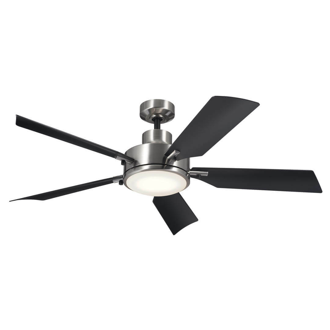With a nod to the simplicity of classic industrial fans, the Guardian is ideal for your modern space. In brushed stainless steel, this fan features a knurled fitting to hold each black blade in place, and a gorgeous Etched Cased Opal glass diffuser encases its integrated LED light. Enjoy ideal comfort and illumination with a style that keeps history alive and on-trend.