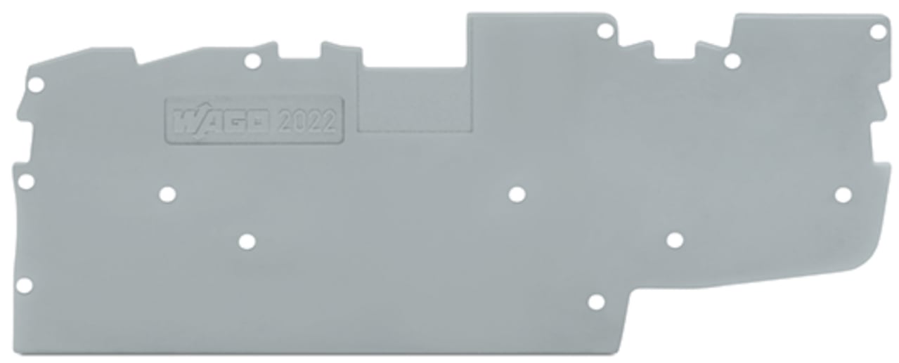 End and intermediate plate; 1 mm thick; gray