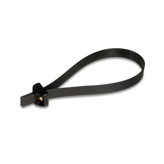 Deltec Cable Tie with Double-Locking Head, Black Acetal for Temperatures up to 105 Degrees Celsius (221 F), Weather and Ultraviolet Resistant, Length of 685.80mm (27 Inches), Width of 12.7mm (0.5 Inch), Thickness of 1.52mm (0.06 Inch), Tensile Strength Rating of 1112 Newtons (250 Pounds)
