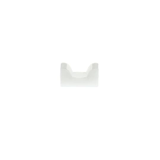 Saddle Support Mounting Base, Natural Polyamide (Nylon 6.6) for Temperatures up to 85 Degrees Celsius (185 F), Length of 17.07mm (0.672 Inches), Width of 11.13mm (0.438 Inches), Height of 8.33mm (0.328 Inches), Screw Mounting Method, #6 Pan Head Screw, Bulk Pack