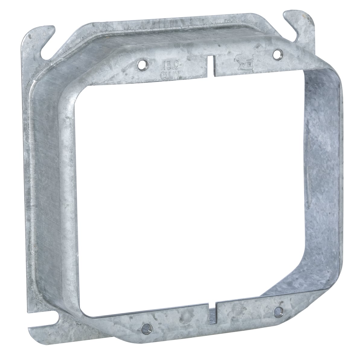 4 In. Square Two Device and Tile Covers, Raised 1-1/4 In., Drawn
