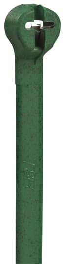 Cable Tie, Green Polyamide (Nylon 6.6) for Temperatures up to 85 Degrees Celsius (185 F) for Indoor Applications, UL/EN/CSA62275 Type 2/21 Rated for AH-2 Plenum, Length of 202mm (8.0 Inches), Width of 2.3mm (0.09 Inches), Thickness of 1.10mm (0.04 Inch), Tensile Strength Rating of 80 Newtons (18 Pounds), Bulk Pack