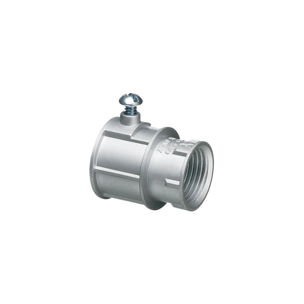 3/4" EMT to 1/2" female threaded. Zinc combination coupling. Set-screw EMT to RIGID.