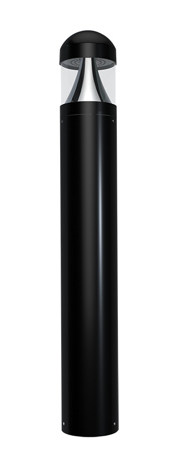 Bollard FA  24/19/14W 5/4/3K Rd-Dome Blk