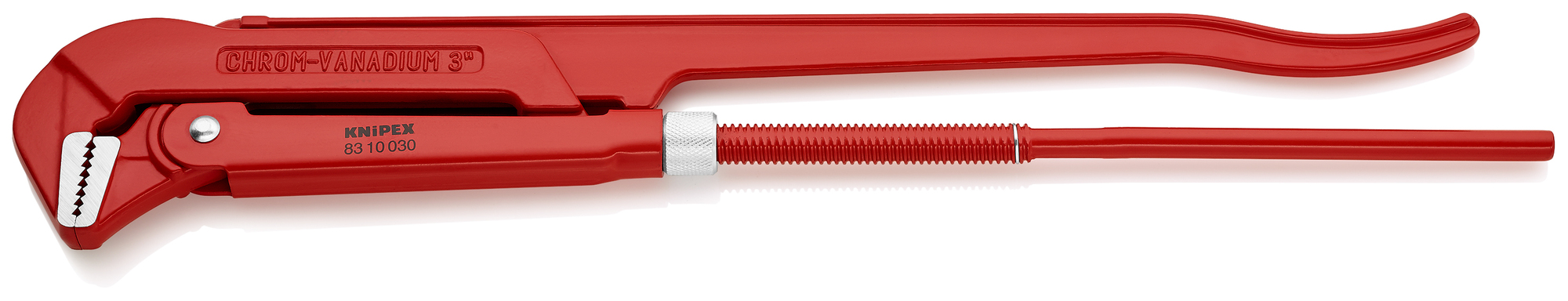 Swedish Pipe Wrench-90°, 25 1/2 in., Bare Handles