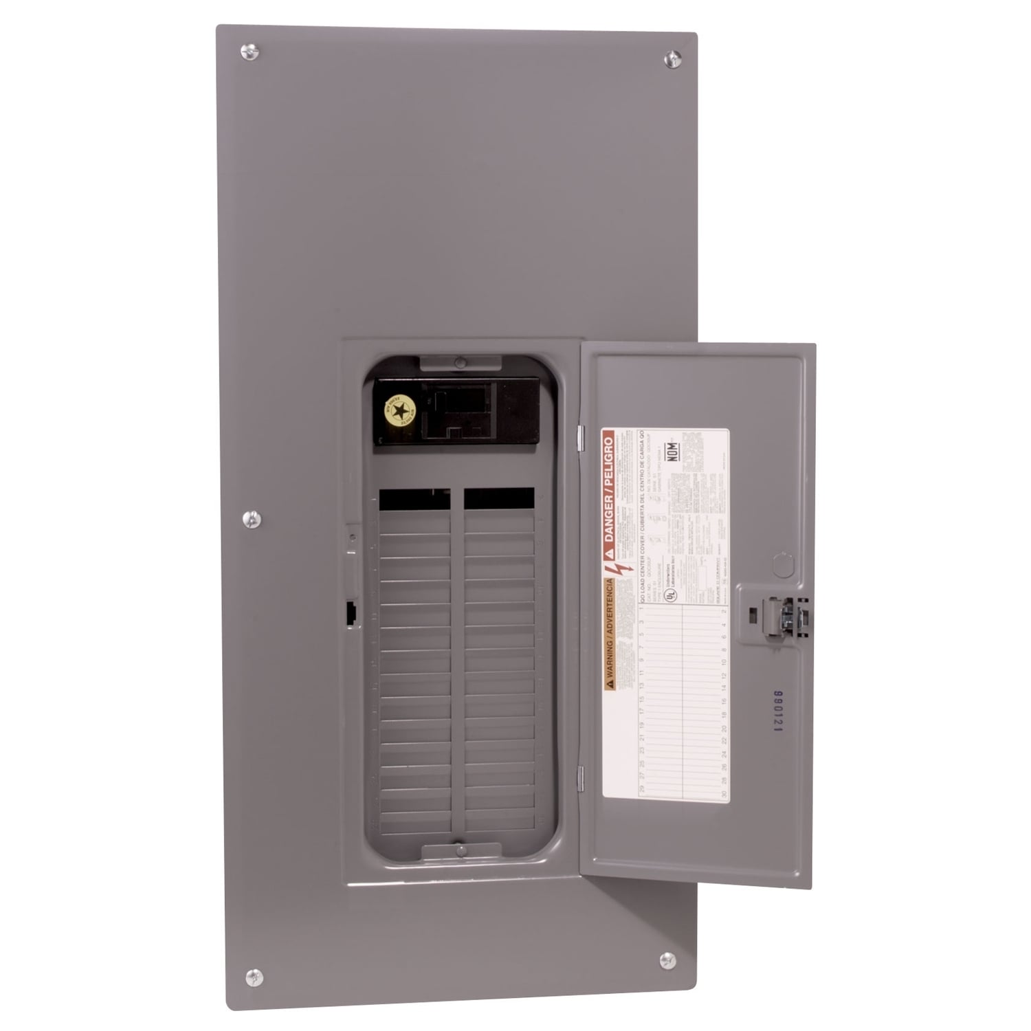 Load center, QO, 1 phase, 30 spaces, 40 circuits, 200A convertible main breaker, NEMA1, combo cover