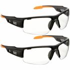 PRO Safety Glasses-Wide Lens, 2-Pack, Safety glasses provide enhanced coverage wide lens and temple design offer improved coverage on front and side of face
