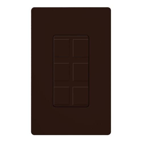 Claro 6-Port Frame, Gloss, field customizable in brown