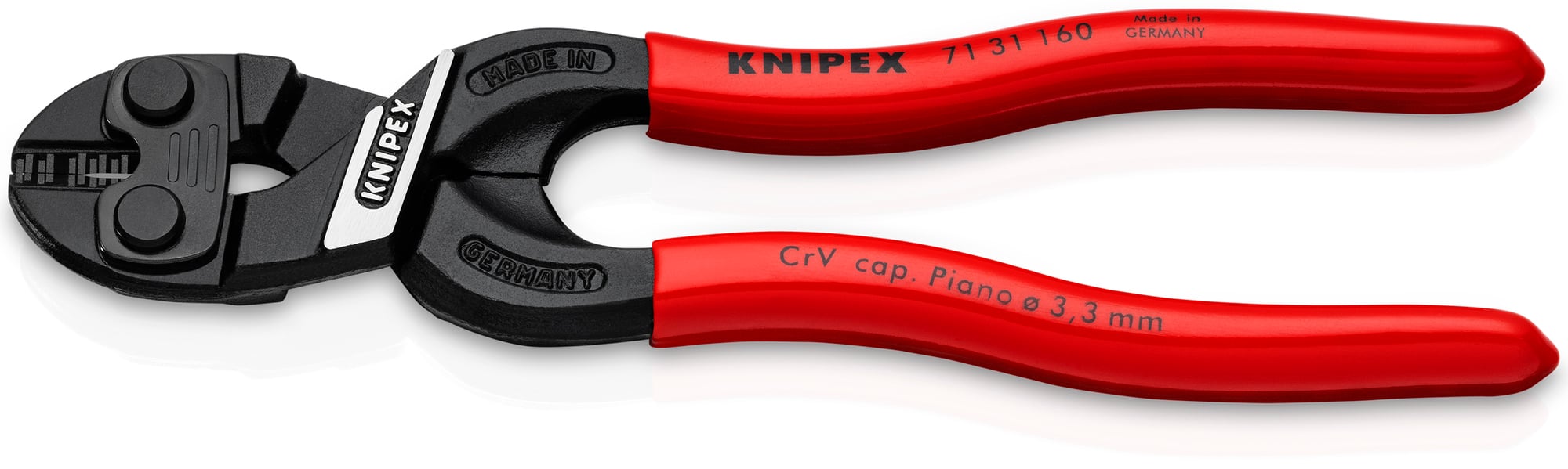 CoBolt S Compact Bolt Cutters-Notched Blade, 6 1/4 in., Plastic Coating
