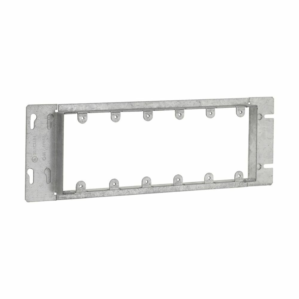 Eaton Crouse-Hinds series Gang Box Cover, Raised surface, Steel, Six-gang, 28.3 cubic inch capacity