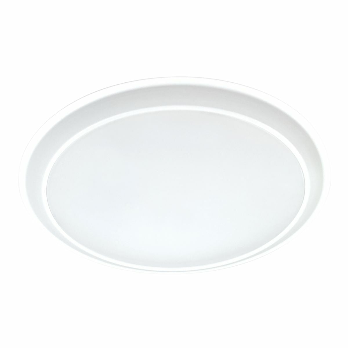 9" LED surface light, 1200 lumens (nominal), 90 CRI minimum, 3000K CCT, 120V 60Hz, LE and TE phase, matte white flange cut 10 percent dimming, Compliant in all states except California