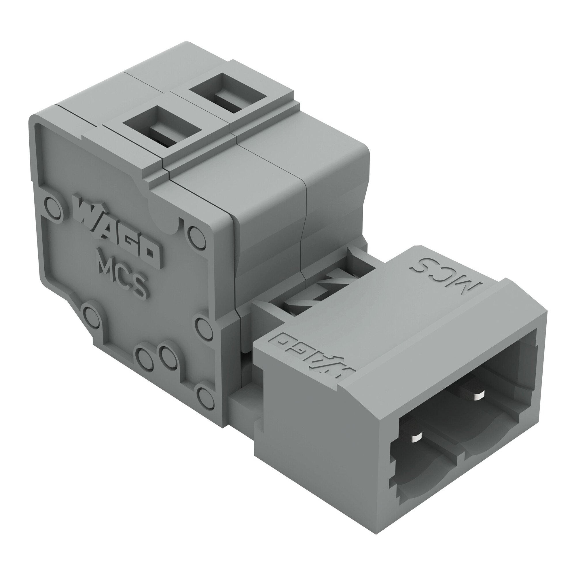 1-conductor male connector; CAGE CLAMP; 2.5 mm; Pin spacing 5 mm; 2-pole; 2,50 mm; gray