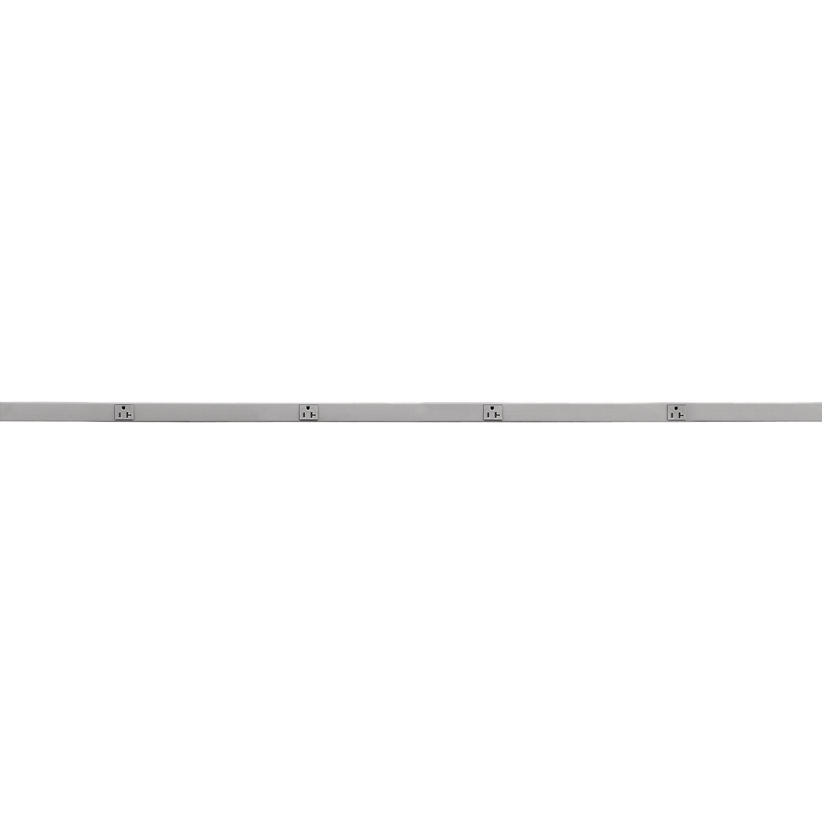 Metal PlugTrak, 20A 125V, 1 Circuit, 4 Receptacle, 6' Length, Gray