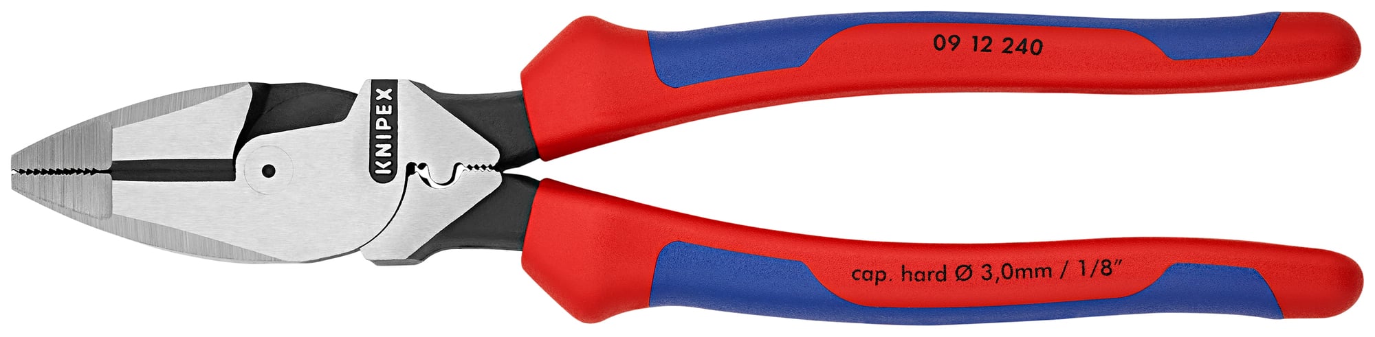 High Leverage Lineman&#x27;s Pliers New England with Fish Tape Puller &amp; Crimper, 9 1/2 in., Multi-Component