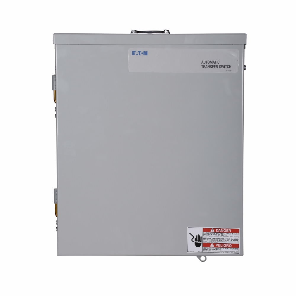 Green Automatic Transfer Switch, Load management, CHSPT2ULTRA surge protection, 200A, 120/240V, Two-pole, NEMA 3R enclosure, 50/60 Hz, Mechanically held switch