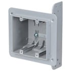 Two-Gang Device Box, Volume 33 Cubic Inches, Length 3-3/4 Inches, Width 4 Inches, Depth 2-3/4 Inches, Color Gray, Material Non-Metallic, Cable Entries 8