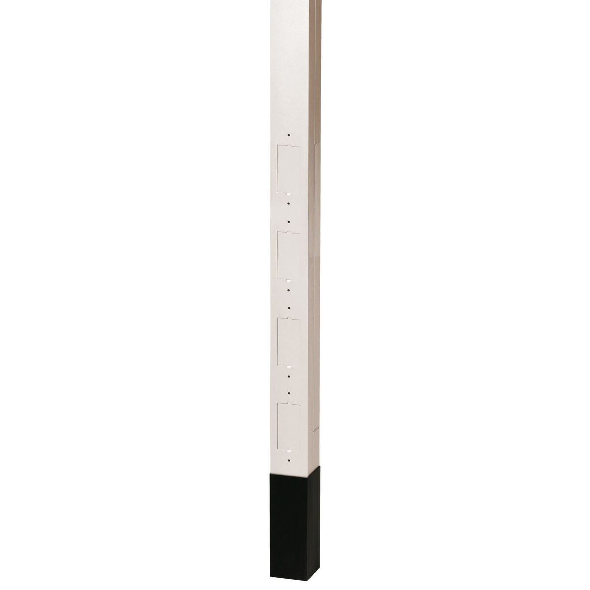 Aluminum Service Poles, 12' 2" Height,Blank Pole with Divider, Office White
