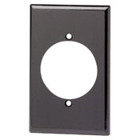 1-Gang Flush Mount 2.15-Inch Diameter, Device Receptacle Wallplate, Midway Size, Black