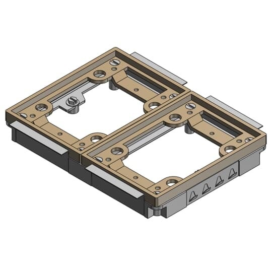 Two Gang Tile Activations for 640 Series, Brass