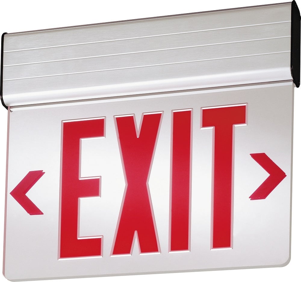 Surface mount LED edge-lit, Double face, Red, Emergency, SKU - 144FF6