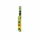 Eaton XB IEC terminal block, Screw Connection Double Level Blocks, IEC-XB Series, Green/Yellow, IEC/UL #26-10 AWG wire