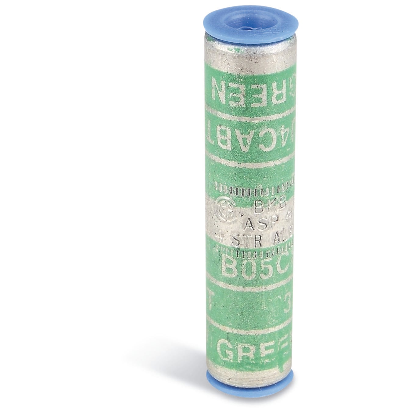 Type ASP Aluminum Splice, Max 35KV, Wire Size 400 kcmil, Length 4-7/8 Inch, Tin Plated, Die Color Code Green