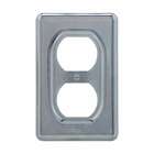 Eaton Crouse-Hinds series DS duplex receptacle cover, Sheet steel, Surface mount, Single-gang, For duplex convenience receptacles