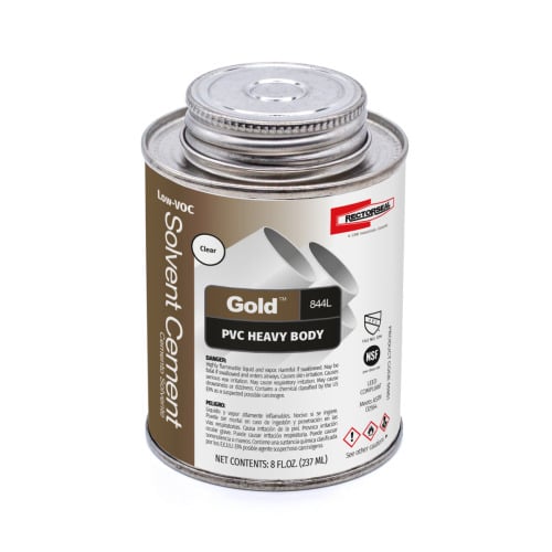Gold 844L Low-VOC PVC Heavy Body Solvent Cement, 1/2 Pint