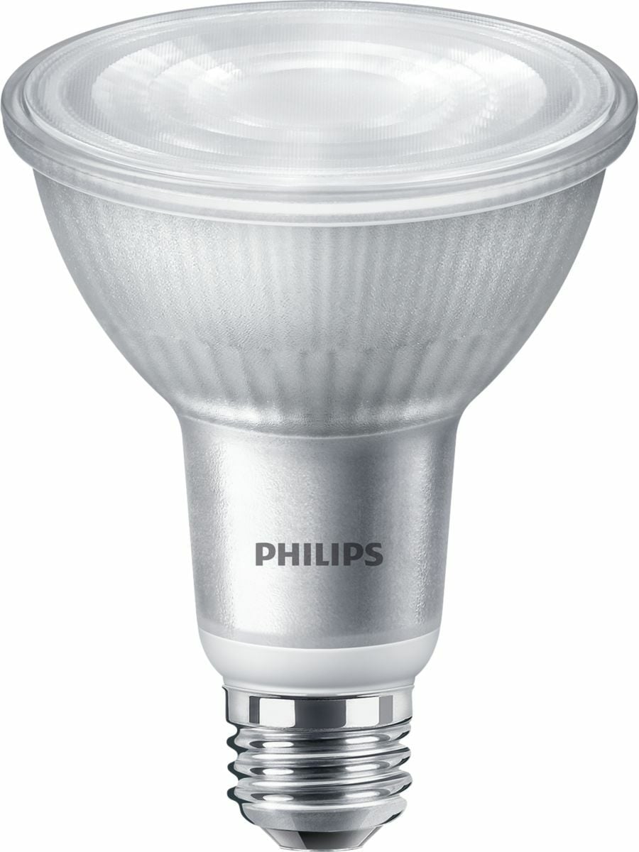 Everything you value in a Halogen PAR30 with the benefits of LED. Accent your merchandise or space without distraction. Philips LED spots with a single optic beam, provide a clean beam that's free from shadows with beam angles from 15 and 40 degrees to suit every general lighting application. Up to 80% energy saving compared with halogen lamps;Lower maintenance costs;Will not cause fading or damage