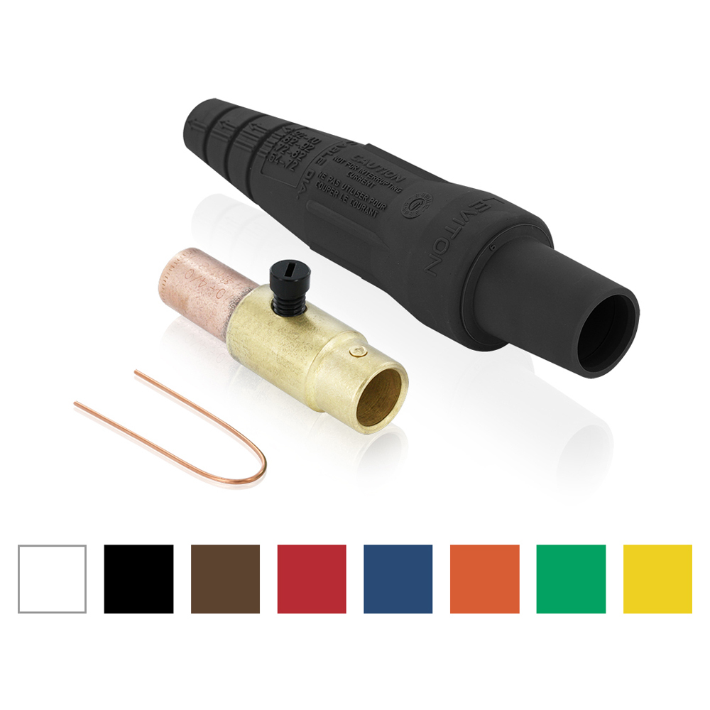16 Series Single Pole Cam Type Female Detachable Plug,Thermo-plastic Screw, Taper Nose, Crimp Connection, 600 Volts, Rated Up To 400 Amperes Continuous Cable Range - 3/0 To 4/0-Brown