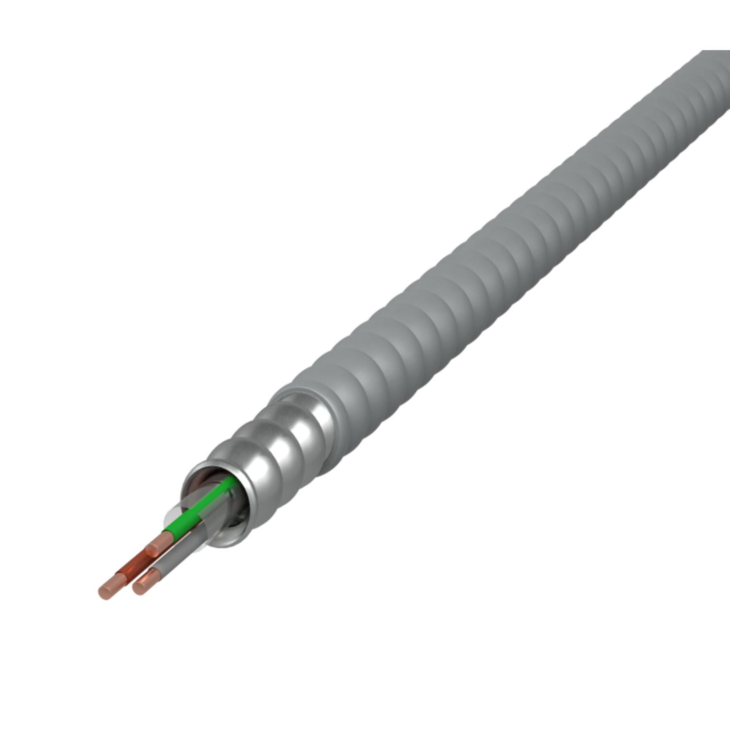 10-2 BK WE GN Parking Deck/Lot Cable, Gray Interlocked Galvanized Steel Armor w/ Overall PVC Jacket , 1000' Reel, Type MC