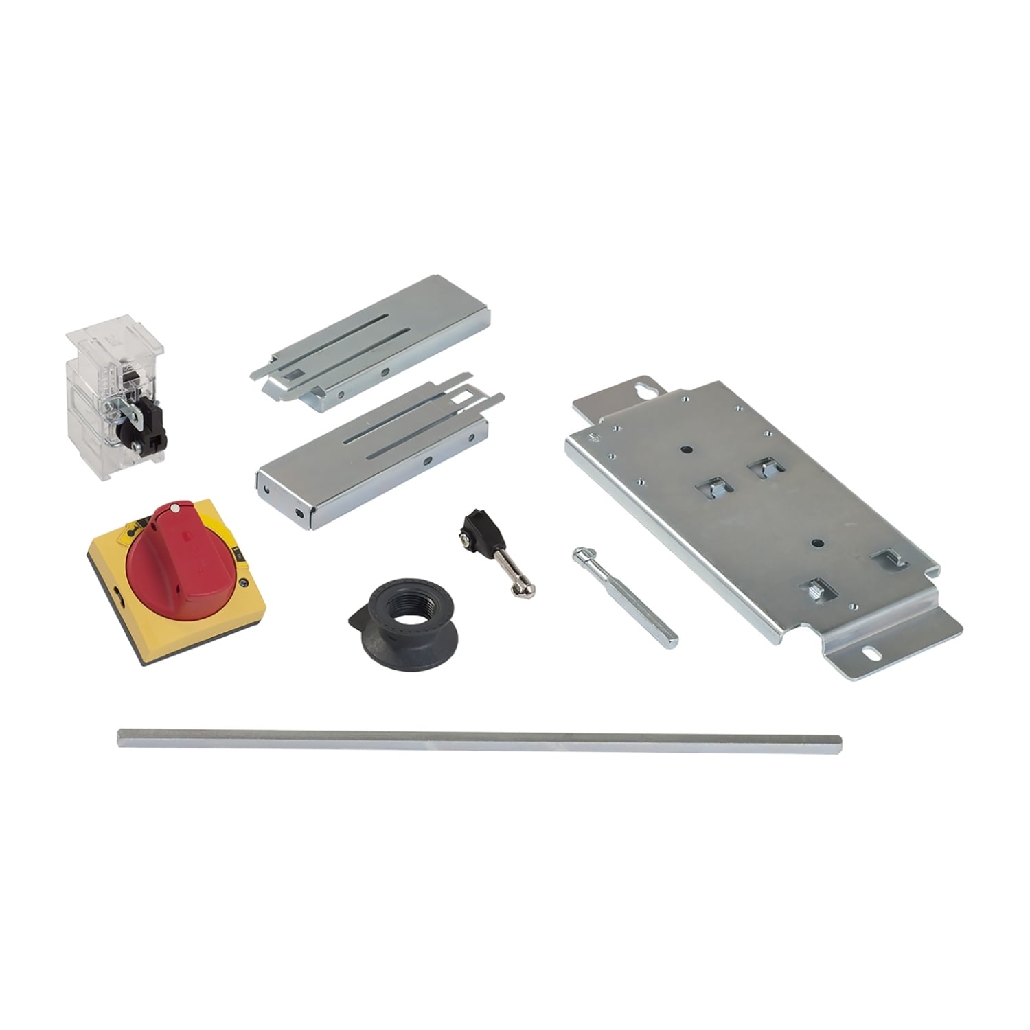 Mounting bracket kit, TeSys Ultra, Red, without trip indication, with extended rotary handle