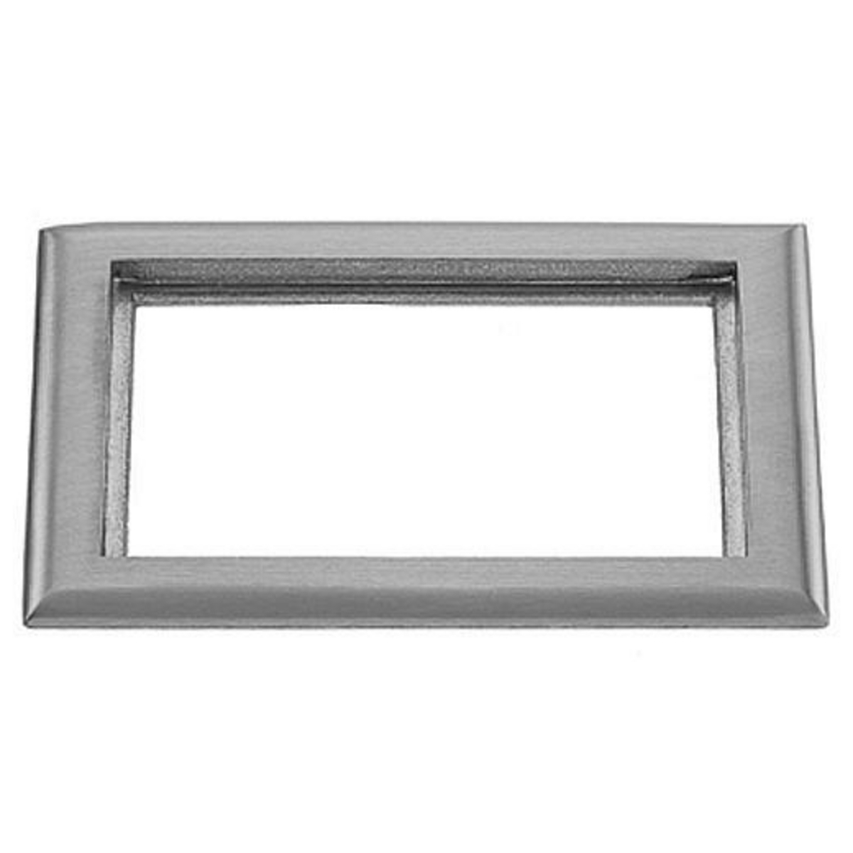 Flush Concrete Floor Box Series, 2-Gang Carpet Flange, Rectangular, 6.00" X 8.14", Brushed Aluminum