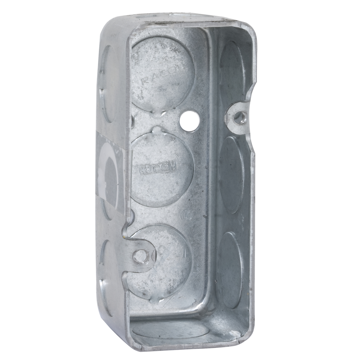 3-3/4 In. x 1-9/16 In. Industrial Handy Bx. and Cvr Drawn w/ConduitKO's,1-1/2 In. Depth