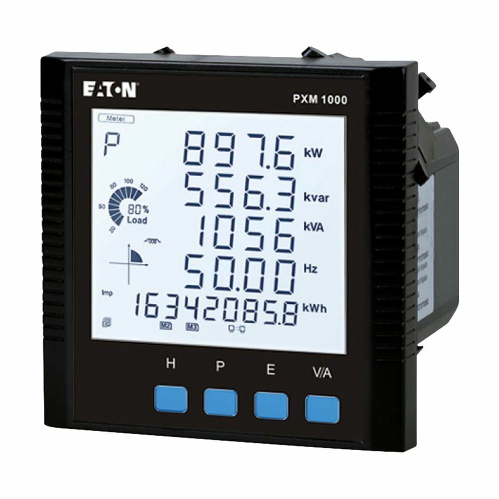 Eaton 1-PXM1200, Integral Display, 415Vac/300Vdc Max Cntrl Power, 5A Sec, ModbusR485, NO IO, NEMA12, CPT (480V)